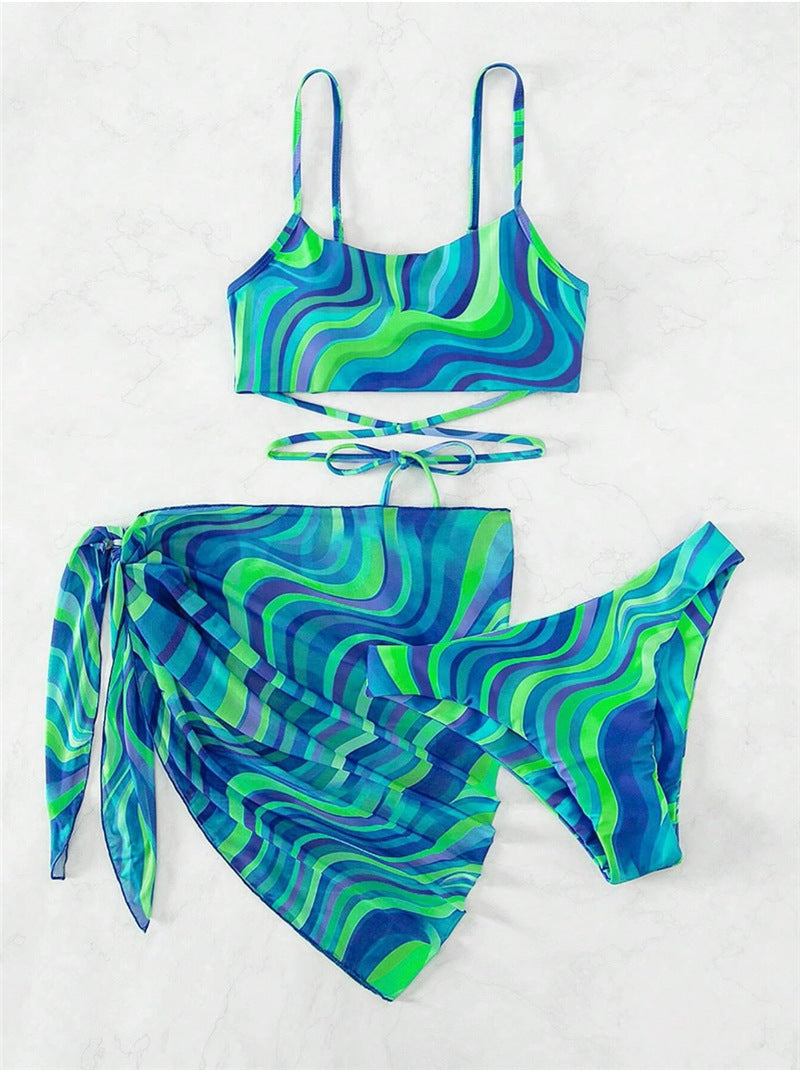 Ensemble de maillots de bain tendance pour femmes avec jupe portefeuille Echo Archiv