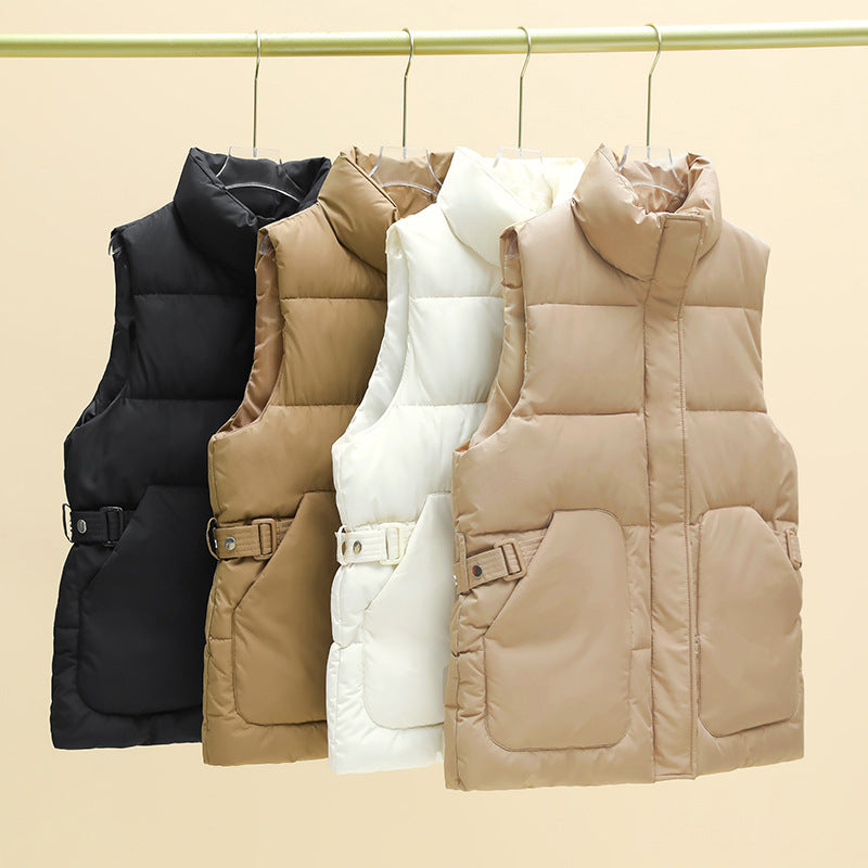 Gilet utilitaire sans manches matelassé pour femmes avec col montant, grandes poches à rabat et boucles de réglage latérales Echo Archiv