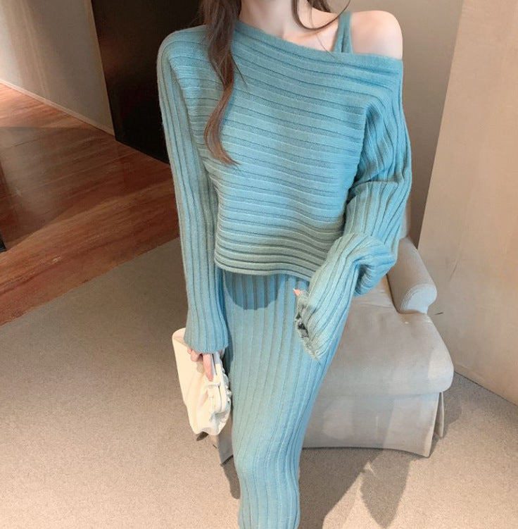 Ensemble Robe et Haut Tricoté Femme Mode Echo Archiv