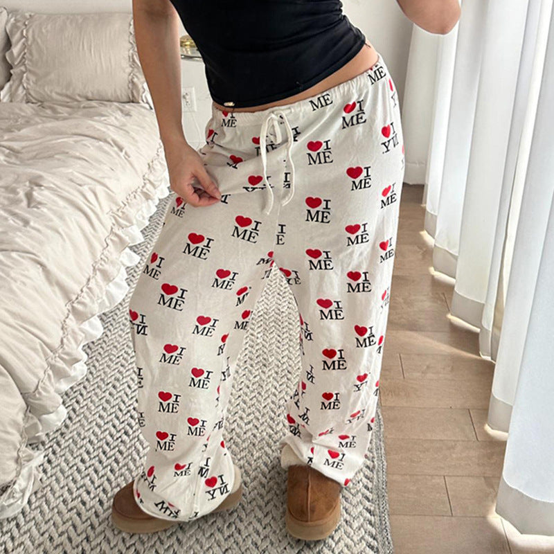 Pantalon plissé large pour femmes avec motif zèbre, cordon élastique et sensation de jersey fluide Echo Archiv