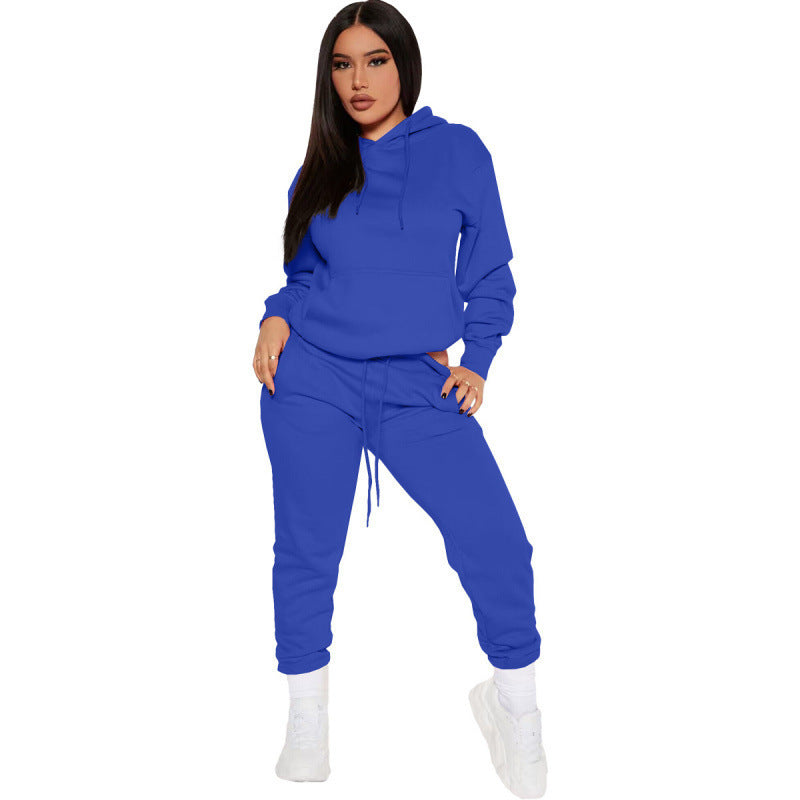 Ensemble de lounge pour femmes en deux parties avec sweat à capuche et pantalon de jogging taille haute en doux French Terry Echo Archiv