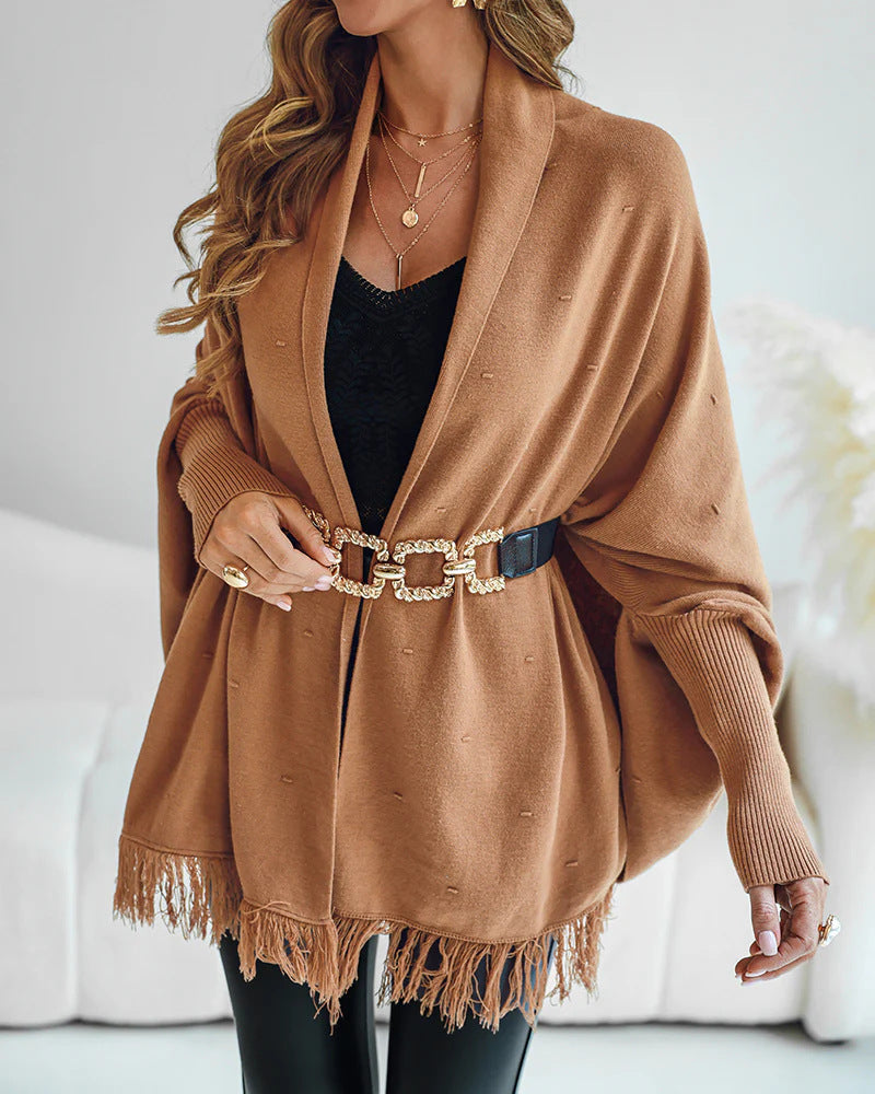 Poncho pour femmes avec franges
