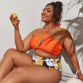 Bikini Femme de Haute Qualité avec Découpes et Slip Taille Haute R&B
