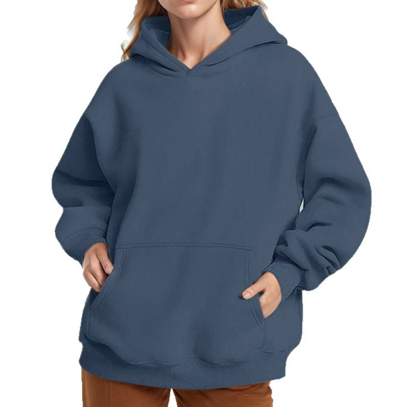 Sweat à capuche oversize pour femmes en tissu doux avec ourlet asymétrique, poche kangourou et épaule tombante Echo Archiv