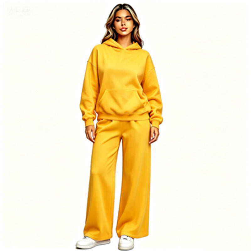 Sweat à capuche décontracté pour femmes avec pantalons larges Echoarchiv