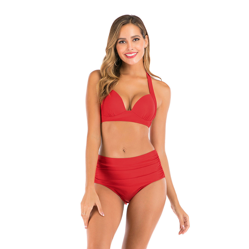 Bikini taille haute pour femmes avec décolleté plongeant et motif animal tendance Echo Archiv