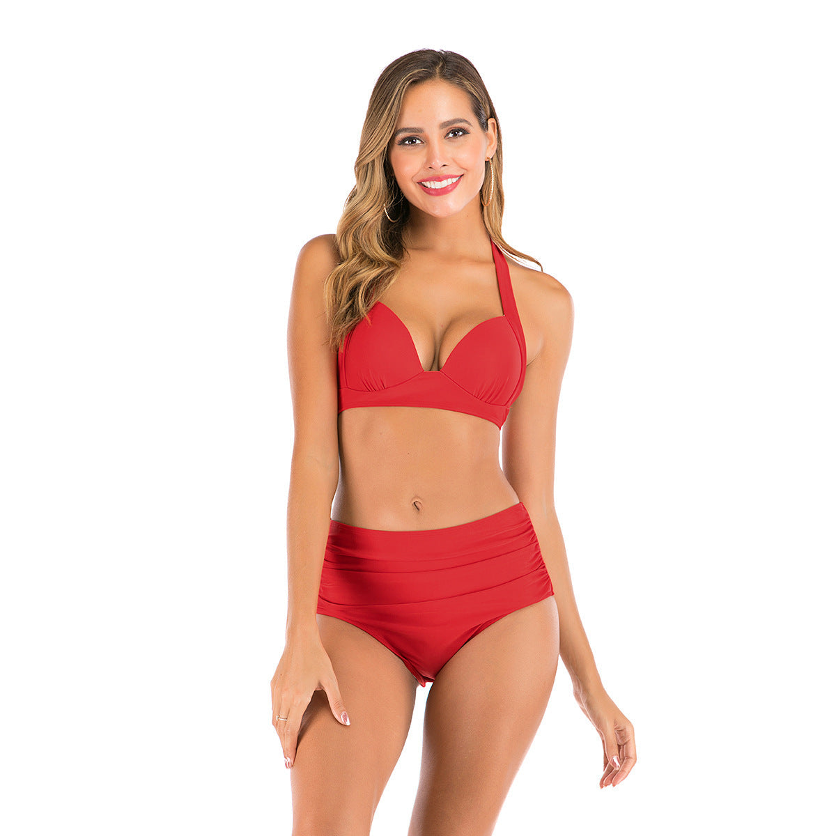Bikini taille haute pour femmes avec décolleté plongeant et motif animal tendance Echo Archiv
