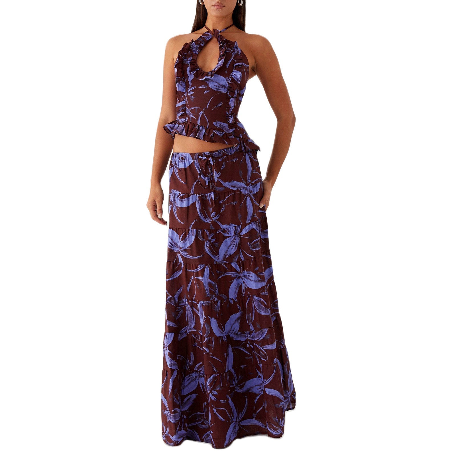 Robe chemise pour femmes avec détails floraux Heidi-Mode