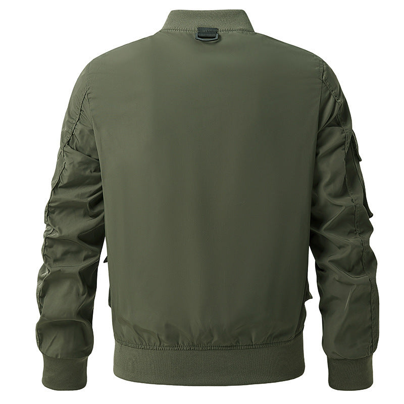 Veste bomber légère multipoches pour hommes au style pilote avec boucles tactiques, nylon déperlant et taille élastique Echo Archiv