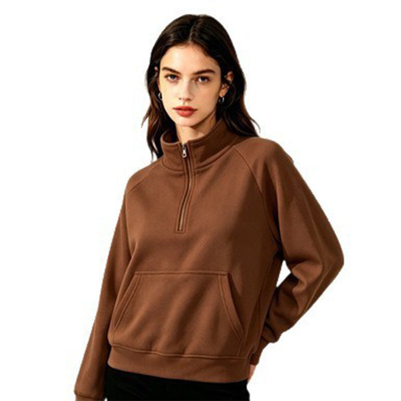 Sweat à capuche sportif pour femmes avec col montant Echoarchiv