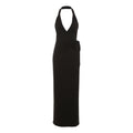 Robe maxi portefeuille pour femmes avec décolleté en V profond et lien élégant R&B