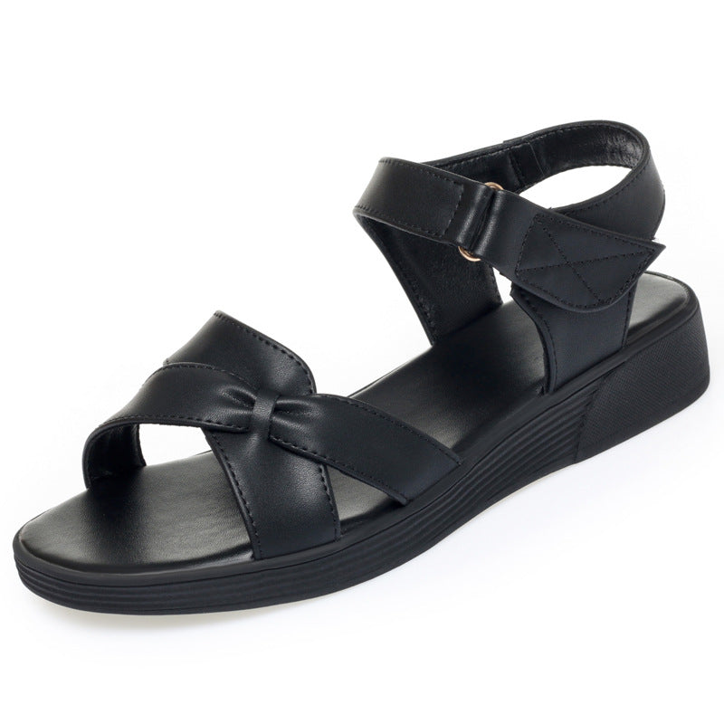 Sandales à lanières confortables pour femmes avec fermeture réglable et élégante boucle Heidi-Mode