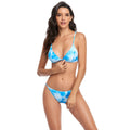 Bikini triangle pour femmes avec des teintes aquarelle délicates et des bretelles réglables R&B