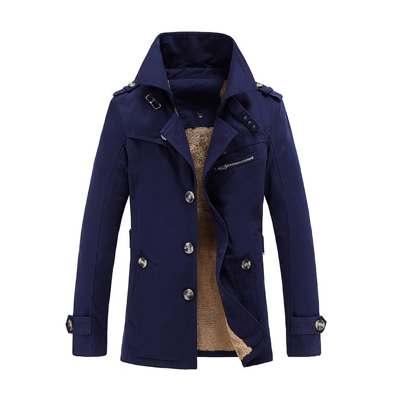 Veste blazer en coton décontractée pour hommes avec patte de boutonnage, poches plaquées et doublure rayée Echo Archiv