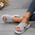 Sandales crossover confortables pour femmes avec semelle amortissante R&B