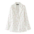 Blazer pour femme à motifs floraux