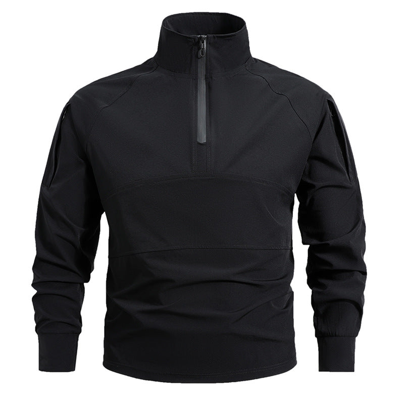Pull softshell tactique pour hommes à demi-zip avec poches sur les manches et col haut Echo Archiv