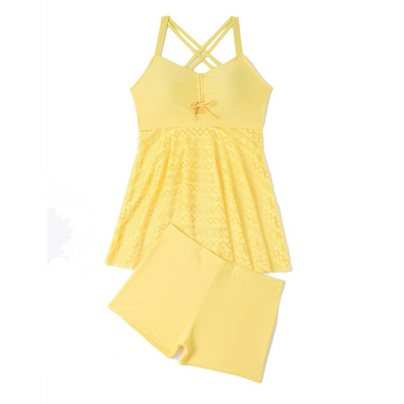 Maillot de bain femme froncé avec jupe évasée Echo Archiv