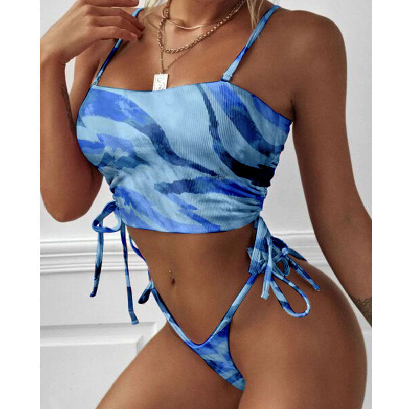 Bikini Crop-Top Femme avec bretelles réglables R&B