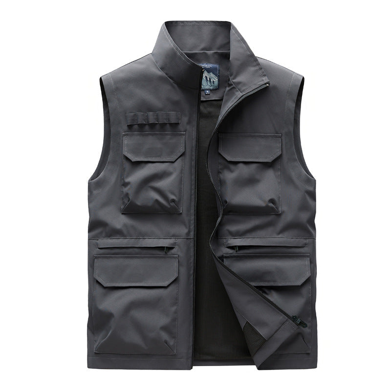 Gilet utilitaire tactique pour hommes Echo Archiv avec organisateur de poches modulaire, fermeture éclair dissimulée et col renforcé