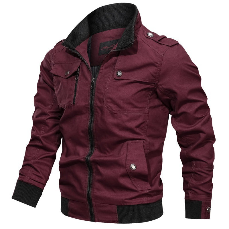 Veste bomber de terrain robuste pour hommes avec fermeture éclair, épaulettes et plusieurs poches fonctionnelles Echo Archiv