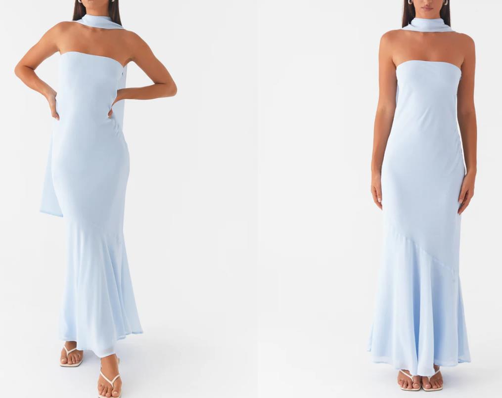 Robe de soirée élégante à manches longues pour femmes avec design floral Heidi-Mode