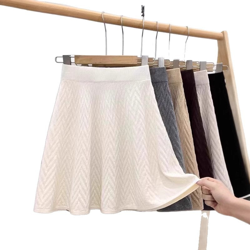 Jupe plissée en tricot pour femmes avec motif en torsade Echo Archiv