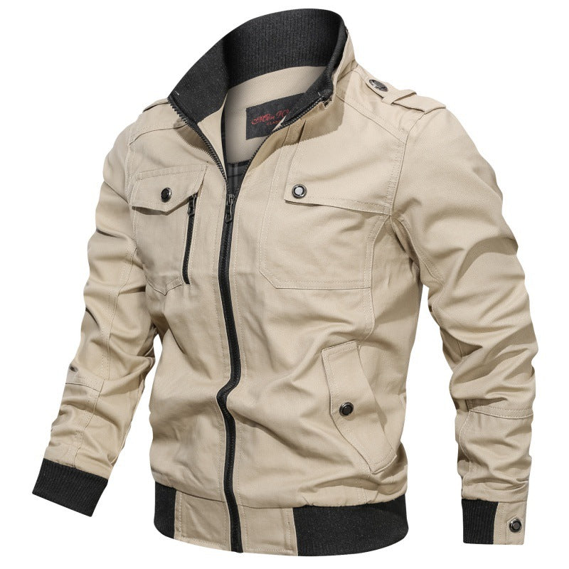 Veste bomber de terrain robuste pour hommes avec fermeture éclair, épaulettes et plusieurs poches fonctionnelles Echo Archiv