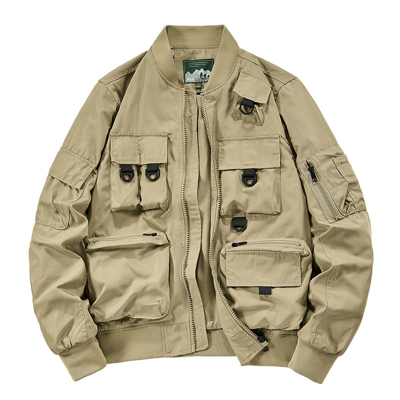 Veste bomber utilitaire multifonctionnelle pour hommes avec de nombreuses poches, détails en D-ring et coque en nylon coupe-vent Echo Archiv