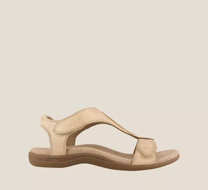 Sandales à brides confortables pour femmes avec semelle anatomique et boucle élastique R&B