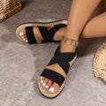 Sandales de plage pour femmes avec des brides élastiques et une semelle confortable R&B
