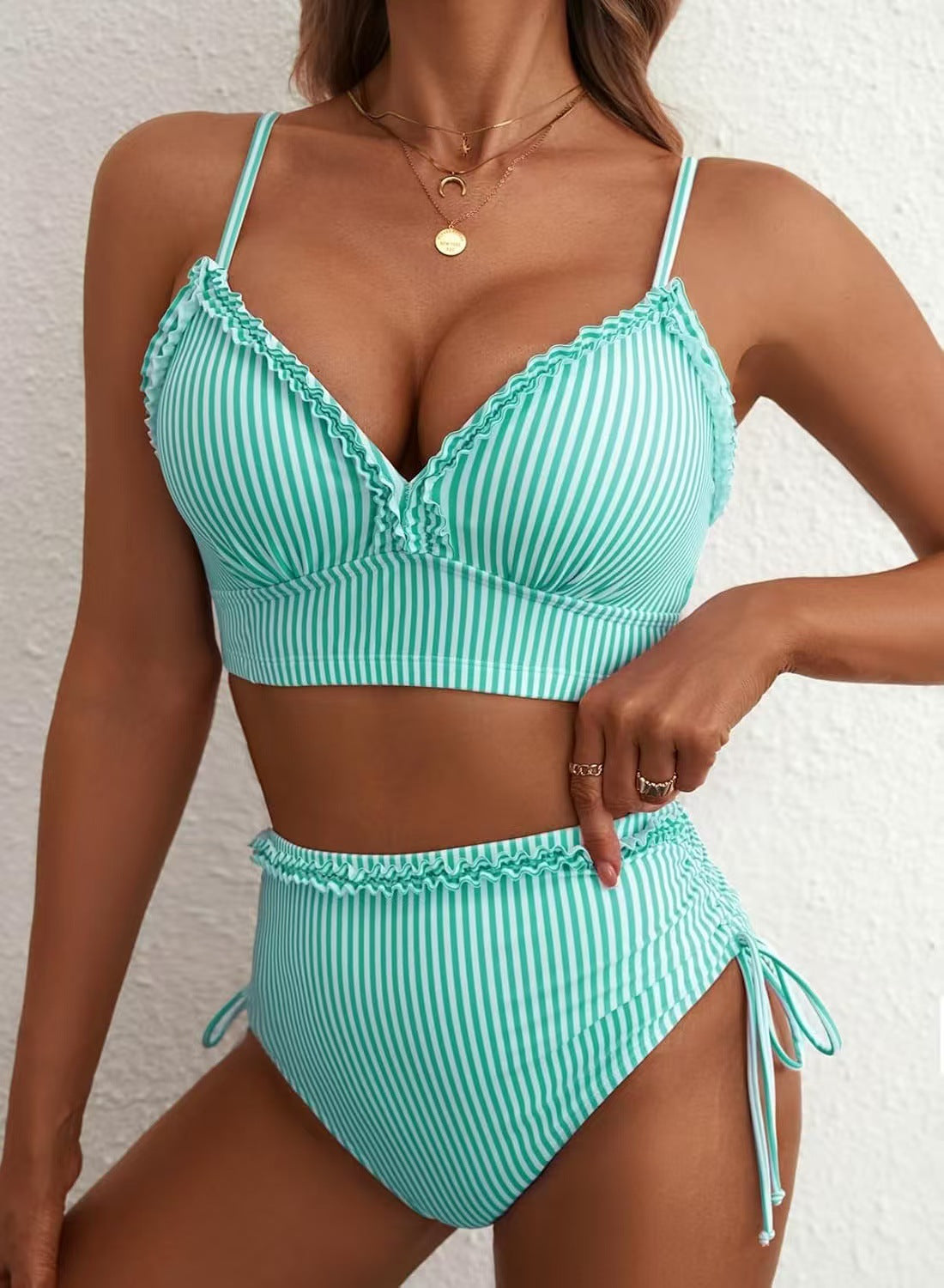 Maillot de bain femme à taille haute avec volants Echo Archiv