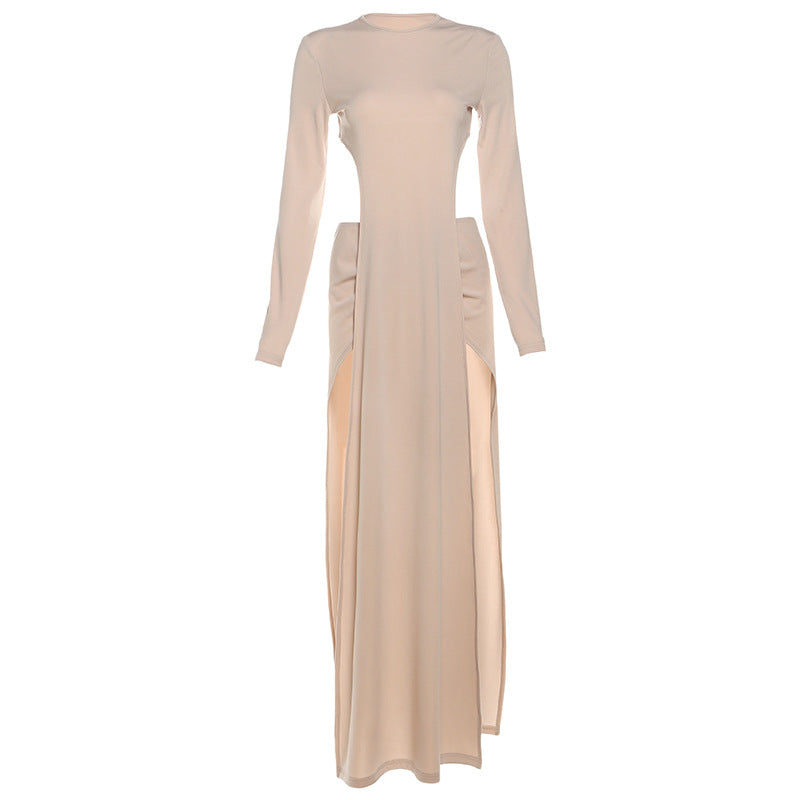 Robe maxi élégante pour femmes avec coupe slim et fentes hautes Heidi-Mode