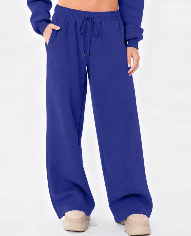 Pantalon de lounge large pour femmes avec taille confortable, cordon élastique et poches latérales Echo Archiv