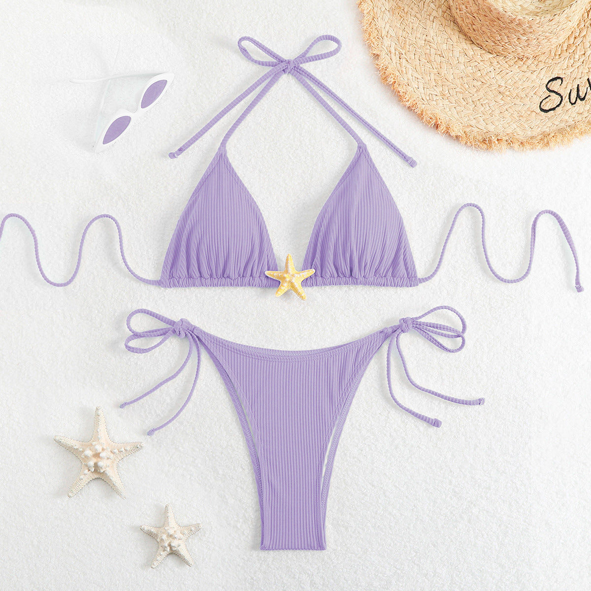 Bikini triangle pour femmes avec des volants raffinés et des accents ludiques Echo Archiv