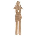 Robe Maxi Élégante pour Femmes avec Décolleté Profond et Tissu Transparent Heidi-Mode