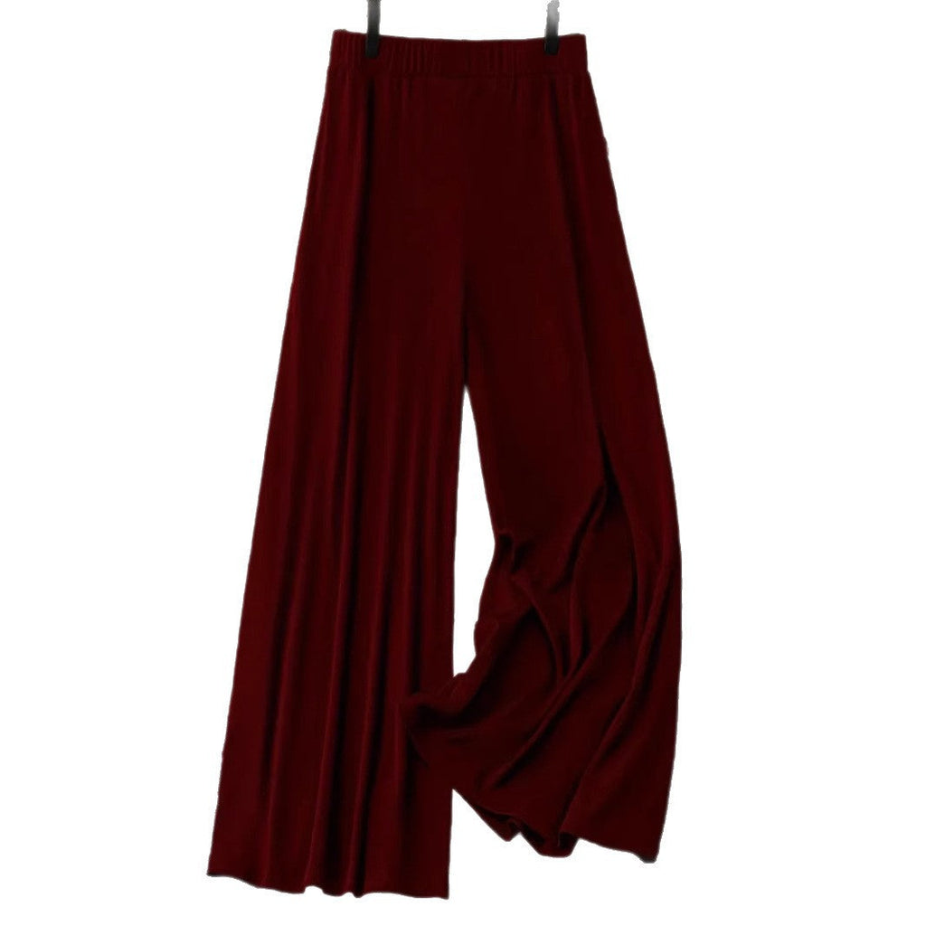 Pantalon Palazzo à Taille Haute et Jambes Amples avec Détails Boutonnés Echoarchiv