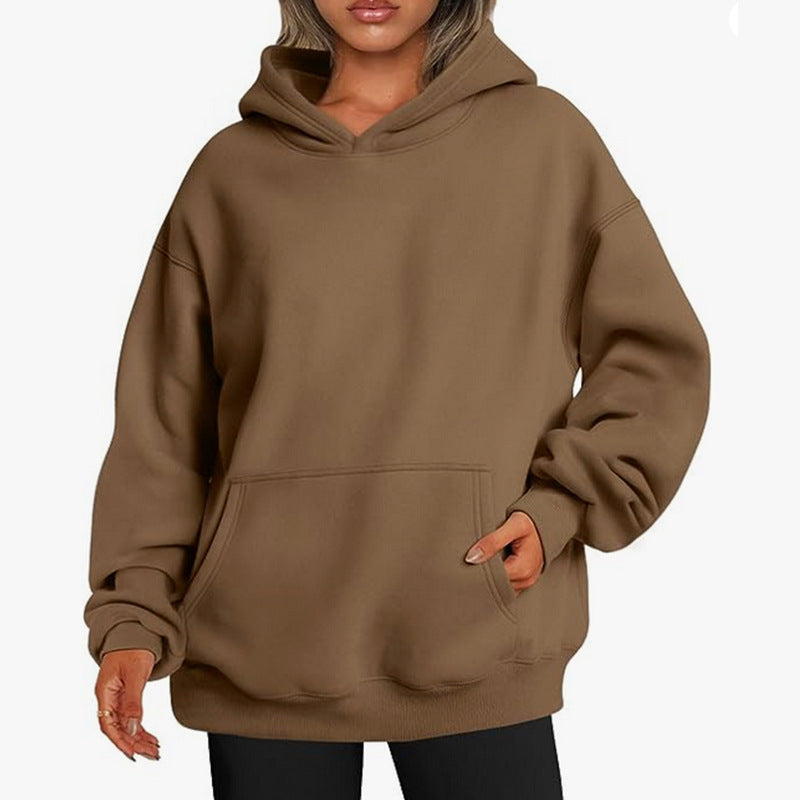 Pull à capuche en molleton Relax pour femmes avec poche kangourou, dos allongé et épaules tombantes Echo Archiv