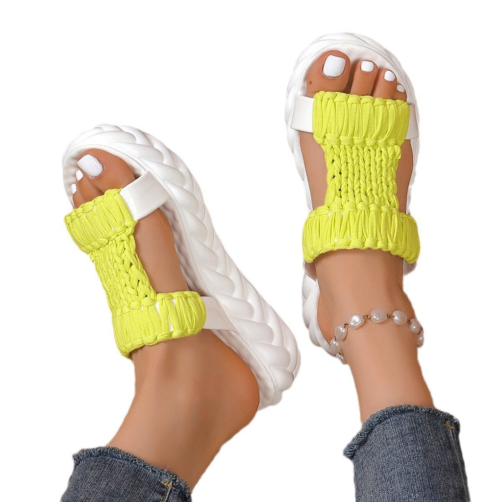 Sandales de bain tendance pour femmes avec semelle antidérapante haute R&B