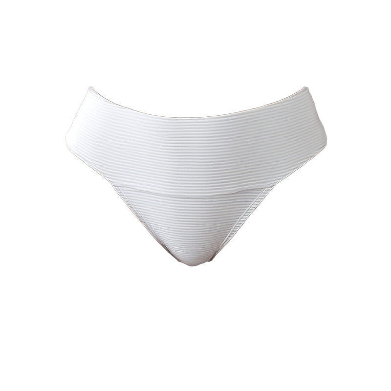 Culotte de bikini taille haute pour femmes en tissu structuré R&B