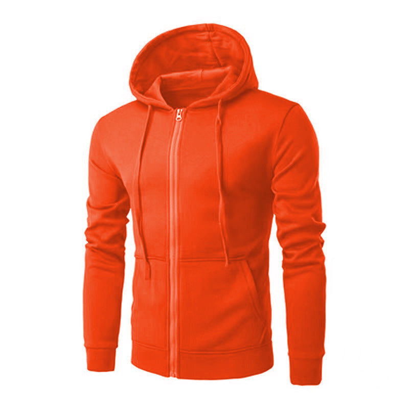 Veste à capuche zippée pour hommes, coupe slim, avec doublure en polaire douce et poches kangourou - Echo Archiv