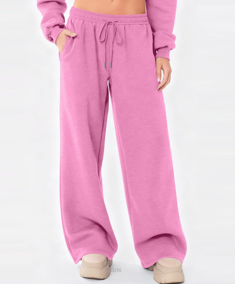 Pantalon de lounge large pour femmes avec taille confortable, cordon élastique et poches latérales Echo Archiv
