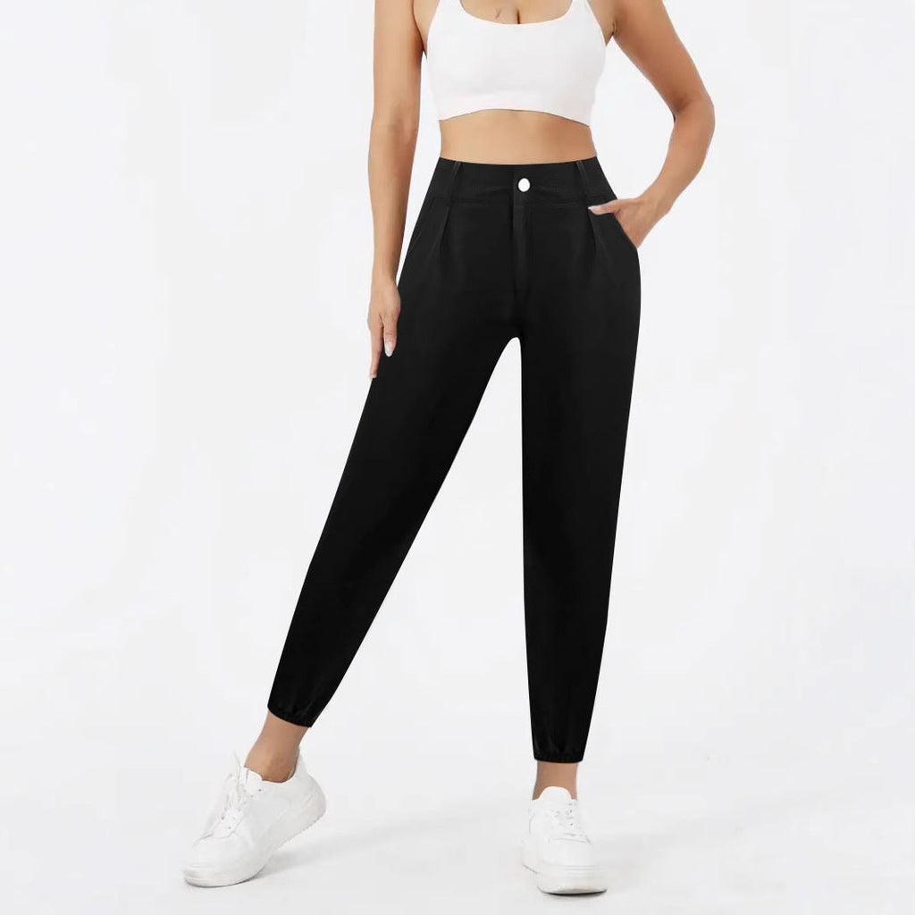 Pantalon chino taille haute pour femmes avec ourlet étroit Echoarchiv