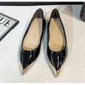 Ballerines élégantes à talons pointus pour femmes avec accent métallique brillant R&B