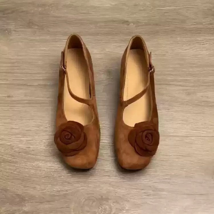 Ballerines élégantes pour femmes avec accent floral et semelle confortable R&B