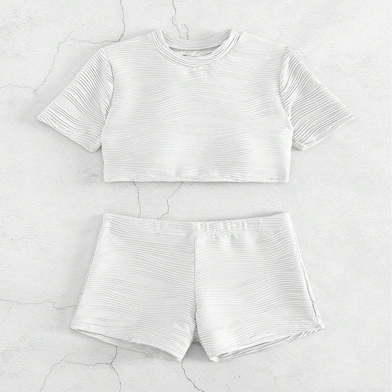 Ensemble Crop-Top et Shorts Sport Femme R&B