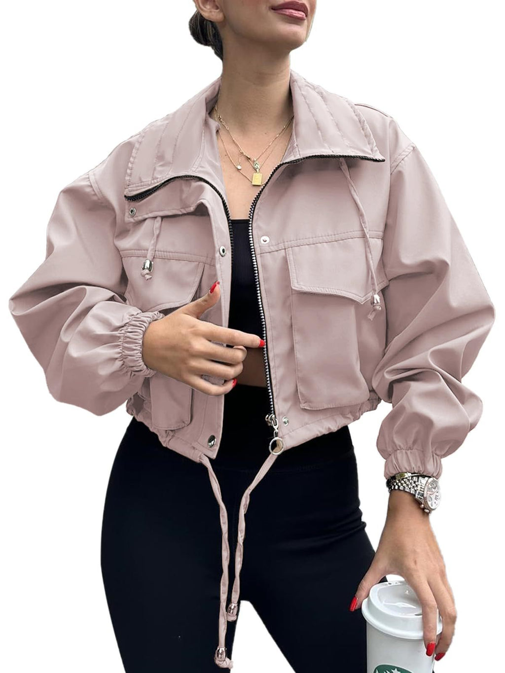 Veste courte féminine élégante et sportive