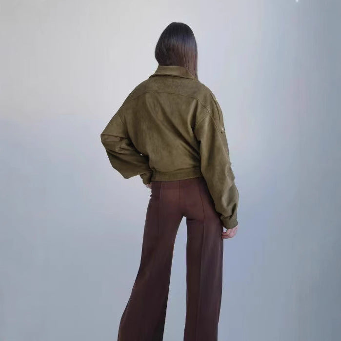 Veste en daim élégante et tendance pour femmes