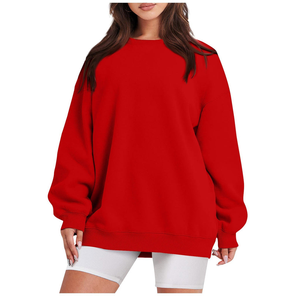 Sweatshirt longline pour femmes avec ourlet côtelé, manches raglan et intérieur gratté Echo Archiv