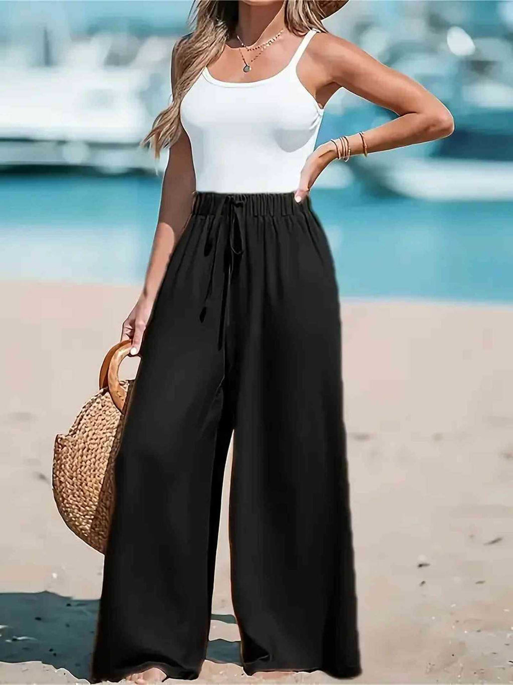 Pantalon d'été large pour femmes